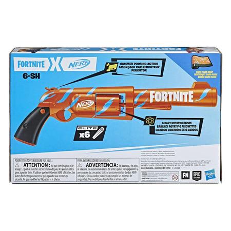 Imagem de Nerf Fortnite Lançador de Dardos Pistola 6-SH - Hasbro F2684