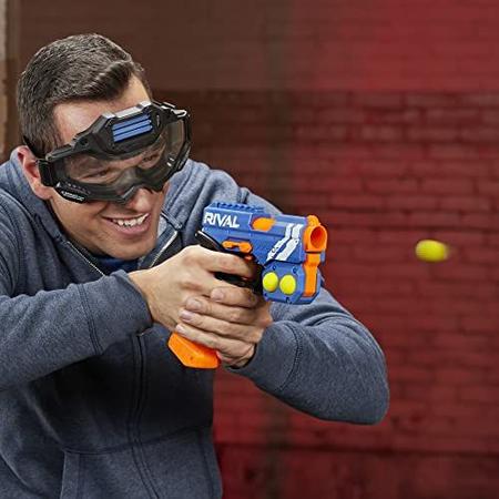 Imagem de NERF Rival Knockout XX-100 Blaster - Armazenamento redondo, velocidade de 90 FPS, carga de culatra - inclui 2 rodadas oficiais rivais - Team Blue