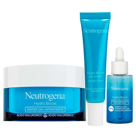 Imagem de Neutrogena Hydro Boost Kit  Gel Hidratante Facial + Gel Creme para Olhos + Sérum