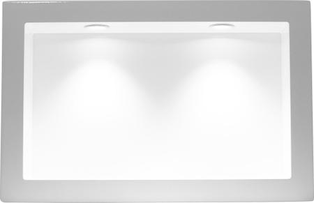 Imagem de Nicho De Embutir de Mármore Sintético 30x50cm Branco Com LED.