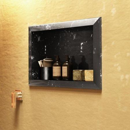 Imagem de Nicho de Embutir para Banheiro 56,5cm Porcelanato Técnico Polido Blu