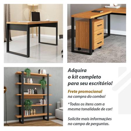 Imagem de Nicho de parede Industrial para Livros Dalla Costa 100% Mdf