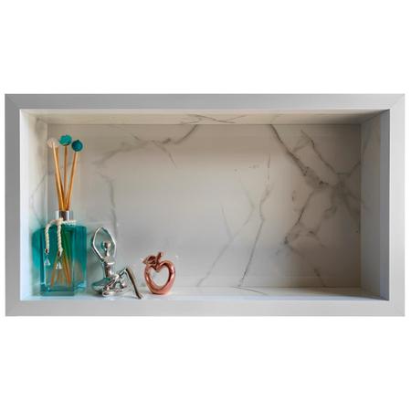 Imagem de Nicho de Porcelanato Branco Carrara Polido 60x32cm