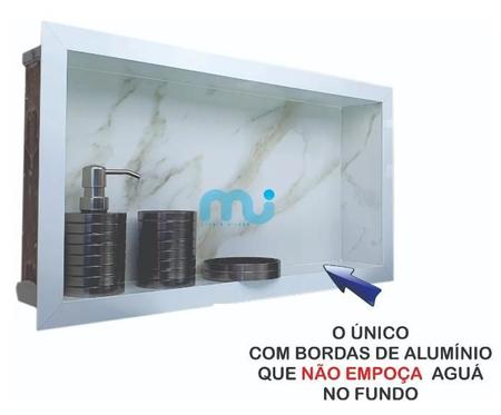 Imagem de Nicho De Porcelanato Carrara Premium Único que Não Empoça Água