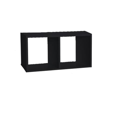 Imagem de Nicho Duplo 50x25x20 Cm Em Mdf Preto F031