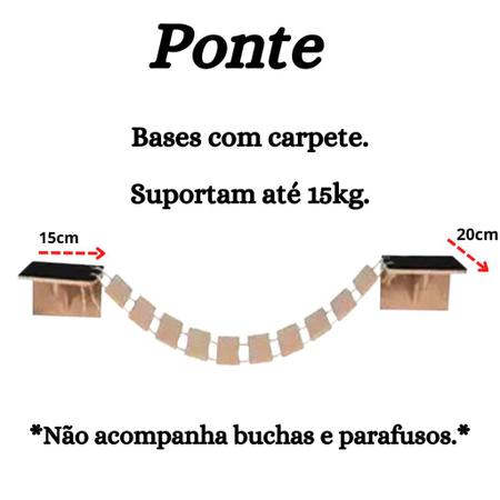 Imagem de Nicho Gatos 7 Pcs Toca Prateleira Escada Ponte Novidade