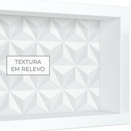 Imagem de Nicho para Banheiro em Mármore Sintético Texturizado 40x30cm Cozimax
