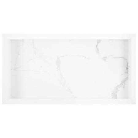 Imagem de Nicho Para Banheiro Em Porcelanato E Porta Papel Higiênico Duplo - Kit com 2 peças (Gioia 60)