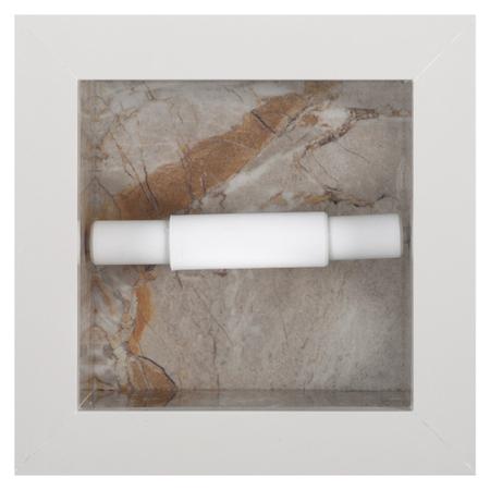 Imagem de Nicho Para Banheiro Em Porcelanato Polido Porta Shampoo Sabonete e Porta Papel Higiênico (Pietra 50)