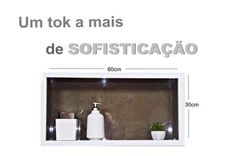 Imagem de Nicho Para Banheiro - Porcelanato Madeira 60x30x10 Cm