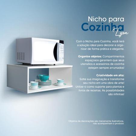 Imagem de Nicho para Micro-ondas Forno Elétrico Cozinha Branco 60cm