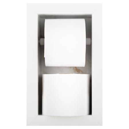 Imagem de Nicho Porta Papel Higiênico Para Banheiro Organizador Porcelanato Polido (Calacata Duplo)