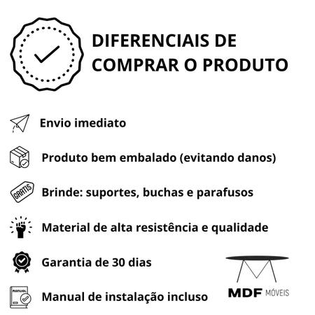 Imagem de Nicho Prateleira Banheiro Mdf Decorativo Kit 3 Peças