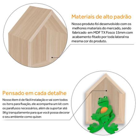 Imagem de Nichos de Parede Casinha Decorativo Mdf Jade