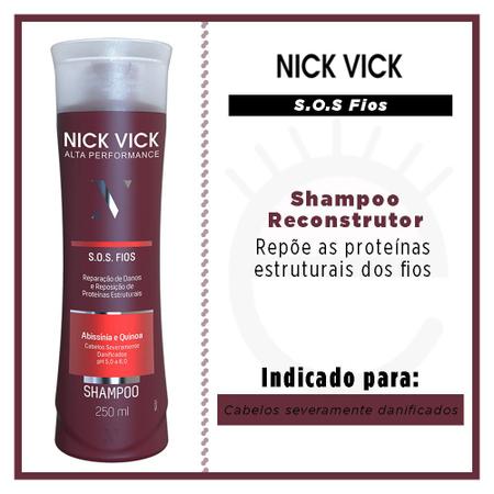 Imagem de Nick & Vick Pro-Hair S.O.S Fios Abssinia e Quinoa - Shampoo Reconstrutor