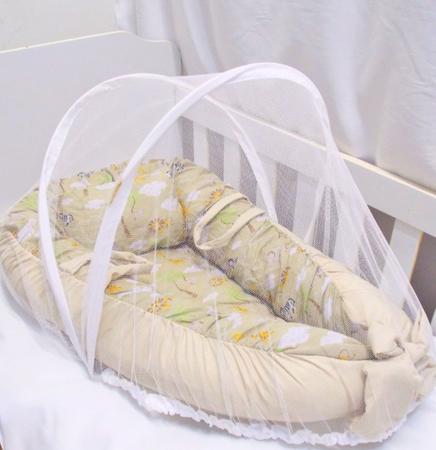 Imagem de Ninho Redutor de Berço para Bebê com Mosquiteiro Várias Estampas
