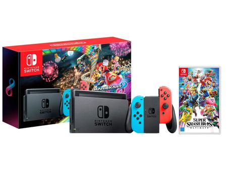 Nintendo Switch 32GB 1 Par Joy-con + Mario Kart 8 - Deluxe + 3 Meses de  Nintendo Online - Console Nintendo Switch - Magazine Luiza