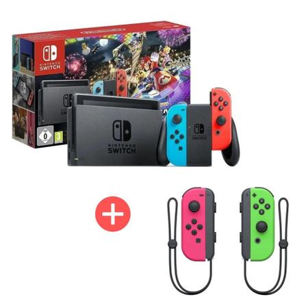 Console Nintendo Switch Neon Blue e Neon Red Joy-Con Com Mario Kart 8  Deluxe HBDSKABL2