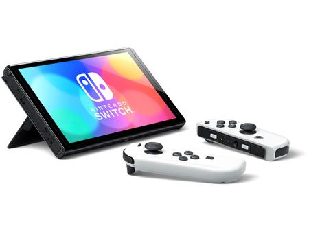 Nintendo Switch OLED 64GB Branco - 1 Par de Controles Joy-Con 7.0” - Adoro  Promoção