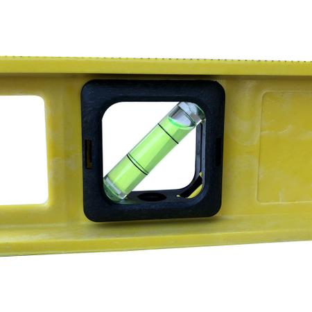 Imagem de Nível De Mão Nivelador Profissional Amarelo Em Resina Régua de 50cm Com 3 Bolhas