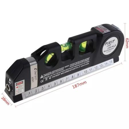 Imagem de Nível Laser Level Pro 03 Trena Prumo 3 Pontos ferramenta completa pronto pra uso