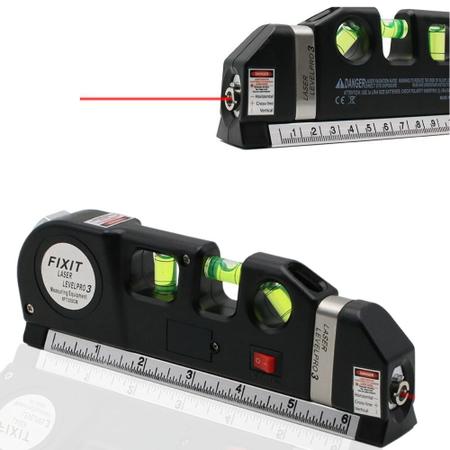 Imagem de Nivel Laser Level Pro 03 Trena Prumo 3 Pontos - Super Leve