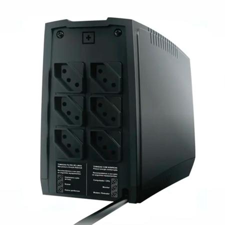 Imagem de Nobreak UPS Compact TS Shara XPRO, 800VA, Entrada Bivolt, Saída 115V, Semi-Senoidal, Preto - 4442