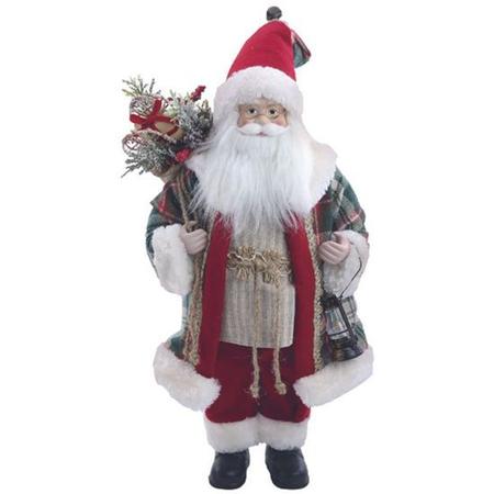 Imagem de Noel com Saco Presente Vermelho Branco Verde 45cm - 1 Un