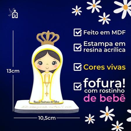 Nossa Senhora De Mdf Resina Lembrancinha 13cm - Divinário Imagem de Nossa Senhora De Mdf Resina Lembrancinha 13cm