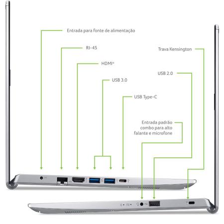 Imagem de Notebook Acer Aspire 5 A514-53-59QJ Intel Core I5 Windows 10 Home 8GB 256GB SSD 14'