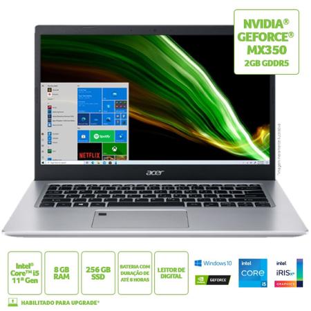 Imagem de Notebook Acer Aspire 5 A514-54G-54Y4 Intel Core i5 11ª Gen Windows 10 Home 8GB 256GB SSD MX350 14' Full HD