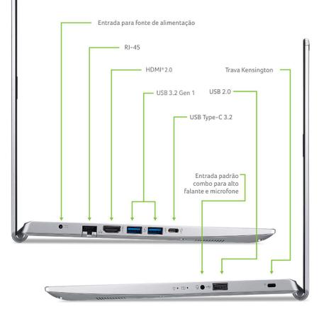 Imagem de Notebook Acer Aspire 5 A514-54G-57KF Intel Core i5 11ª Gen Windows 10 Home 8GB 512GB SSD MX350 14'