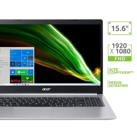 Imagem de Notebook Acer Aspire 5 A515-54G-53XP Intel Core I5 Windows 10 Home 8GB 256GB SSD MX250 15,6'