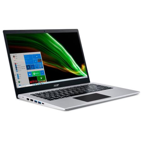 Imagem de Notebook Acer Aspire 5 Intel Core i5-1035G1, 4GB RAM, SSD 256GB NVMe, 14 HD Ultrafino, UHD Graphics, Windows 10 Home, Prata - A514-53-5239