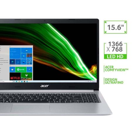Imagem de Notebook Acer Tela 15.6 i5 256GB 8GBRAM SSD A515-55G-51HJ Windows 10