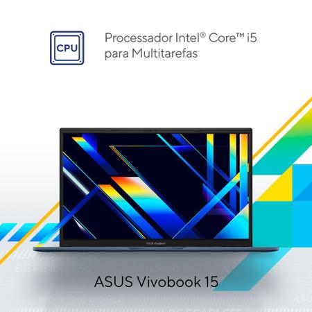 Imagem de Notebook ASUS Vivobook 15 X1504ZA Intel Core i5 1235U 4GB Ram 256GB SSD Windows 11 Tela 15,6" FHD Blue - NJ939W