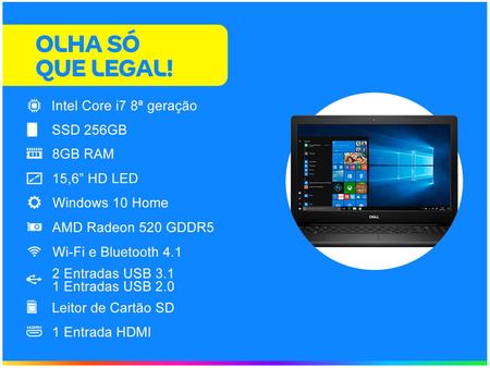 Imagem de Notebook Dell Inspiron i15-3583-AS100P Intel Core