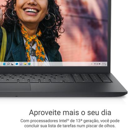 Imagem de Notebook Dell Inspiron I15-I1300-U60P 15.6" Full HD 13ª Gen Intel Core i5 16GB 1TB SSD Linux Preto Carbono