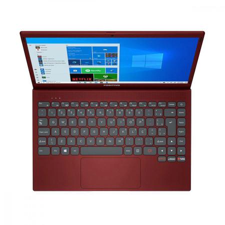 Imagem de Notebook Intel Atom Quad Core 4GB RAM 64GB eMMC Positivo Motion Red Q464C 14,1" Windows 10 Home