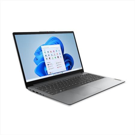 Imagem de Notebook Lenovo Ultrafino IdeaPad 1 i3-1215U 8GB 256GB SSD Windows Home 15.6" 82VY000SBR Cloud Grey