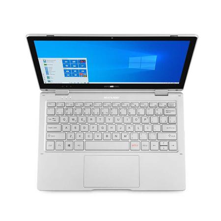 Imagem de Notebook Multilaser 2 em 1 Prime, com Windows 10 Home, Intel Pentium Quadcore,11,6” Prata