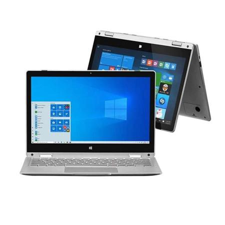 Imagem de Notebook Multilaser 2 em 1 Prime, com Windows 10 Home, Intel Pentium Quadcore,11,6” Prata