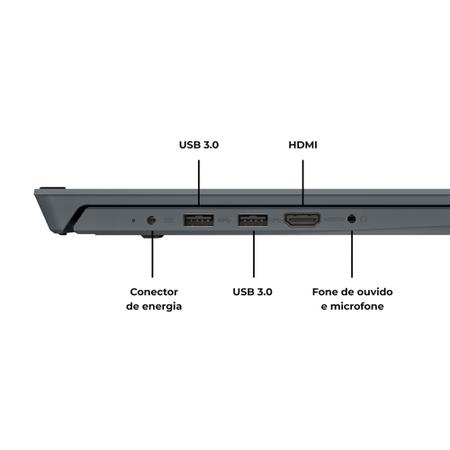 Imagem de Notebook Positivo Vision C15 Intel Celeron Dual Core Linux 8GB 240GB SSD 15” HD Lumina Bar - Cinza