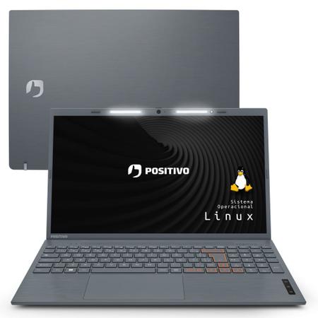 Imagem de Notebook Positivo Vision C15 Intel Celeron Dual Core Linux 8GB 240GB SSD 15” HD Lumina Bar - Cinza