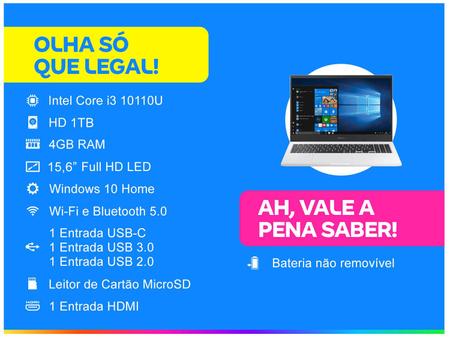 Imagem de Notebook Samsung Book E30 Intel Core i3 4GB 1TB