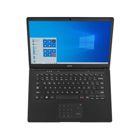 Imagem de Notebook Ultra, com Windows 10, Intel Pentium, 4GB 120GB SSD + Tecla Netflix, 14.1 Pol, Preto - UB320
