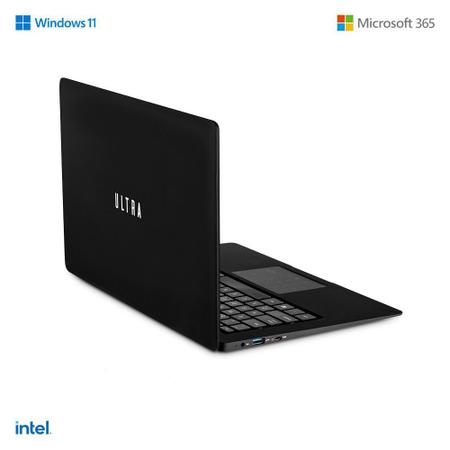 Imagem de Notebook Ultra, com Windows 11 Home - Intel Celeron 4GB 120GB SSD 14,1 Pol. HD, Preto - UB235