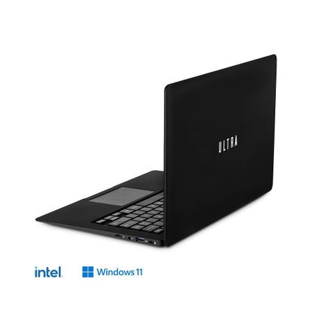 Imagem de Notebook Ultra com Windows 11 Home, Intel Celeron, 4GB RAM 120GB SSD + Tecla Netflix, Tela 14,1 Pol. HD Preto - UB230