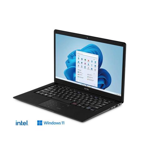 Imagem de Notebook Ultra com Windows 11 Home, Intel Celeron, 4GB RAM 120GB SSD + Tecla Netflix, Tela 14,1 Pol. HD Preto - UB230