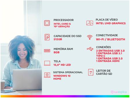 Notebook Vaio FE15 VJFE53F11X-B0511H - Intel Core i5 8GB 512GB SSD 15,6” LED Windows 10 Imagem de Notebook Vaio FE15 VJFE53F11X-B0511H